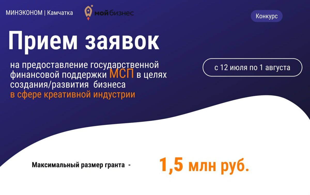 Субсидию для бизнеса в сфере креативных индустрий можно получить на Камчатке